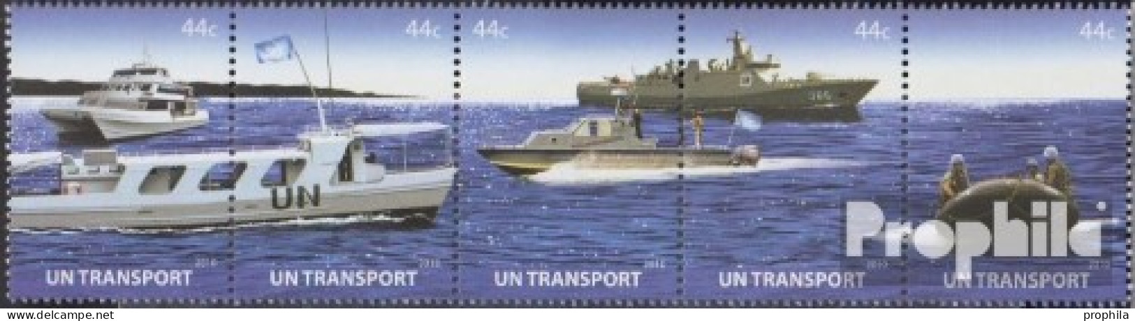 UNO - New York 1229-1233 Fünferstreifen (kompl.Ausg.) Postfrisch 2010 Transport - Neufs