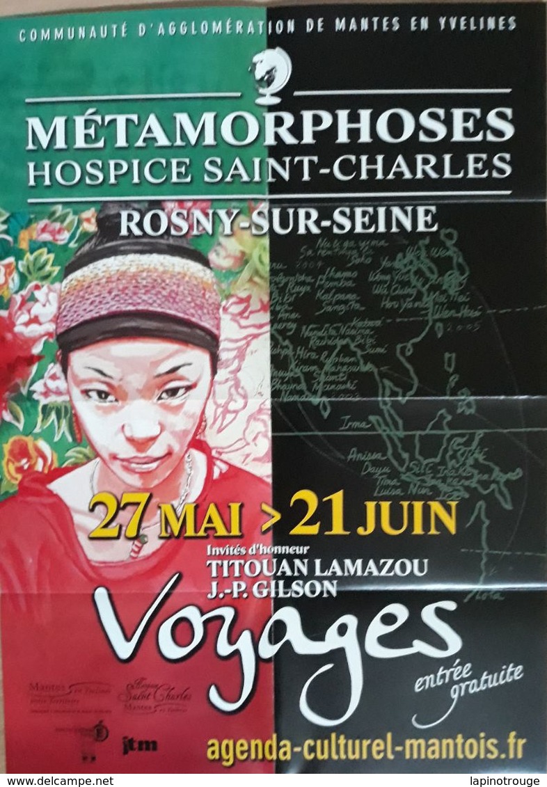 Affiche LAMAZOU Titouan Exposition Voyages Rosny-sur-Seine - Affiches & Offsets