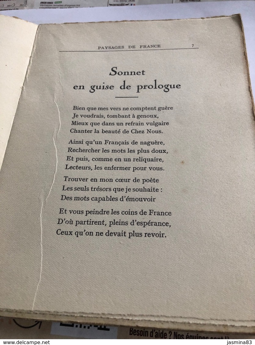 Paysage De France (livre De 190 Pages De 13 Cm Sur 17 Cm) - Autores Franceses