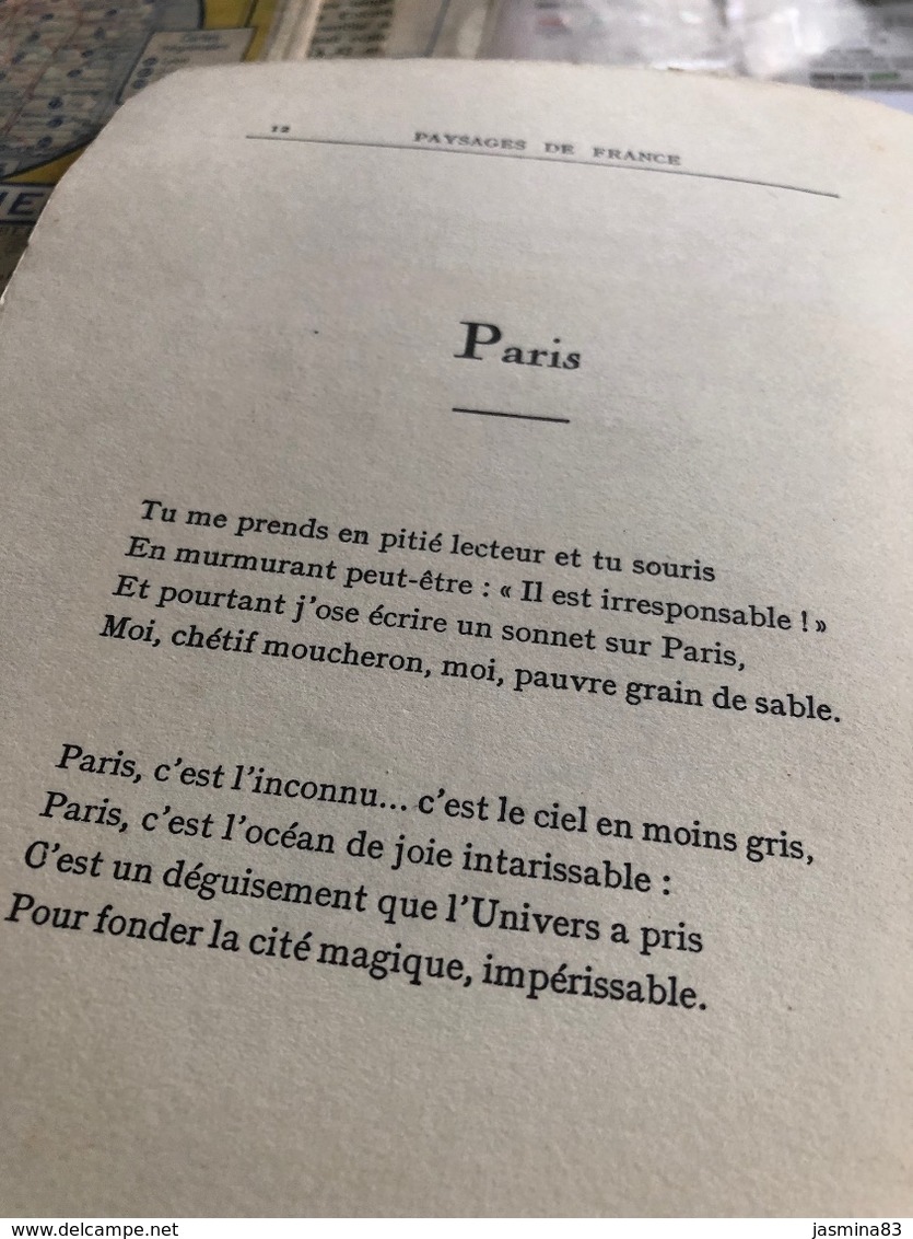 Paysage De France (livre De 190 Pages De 13 Cm Sur 17 Cm) - Autores Franceses