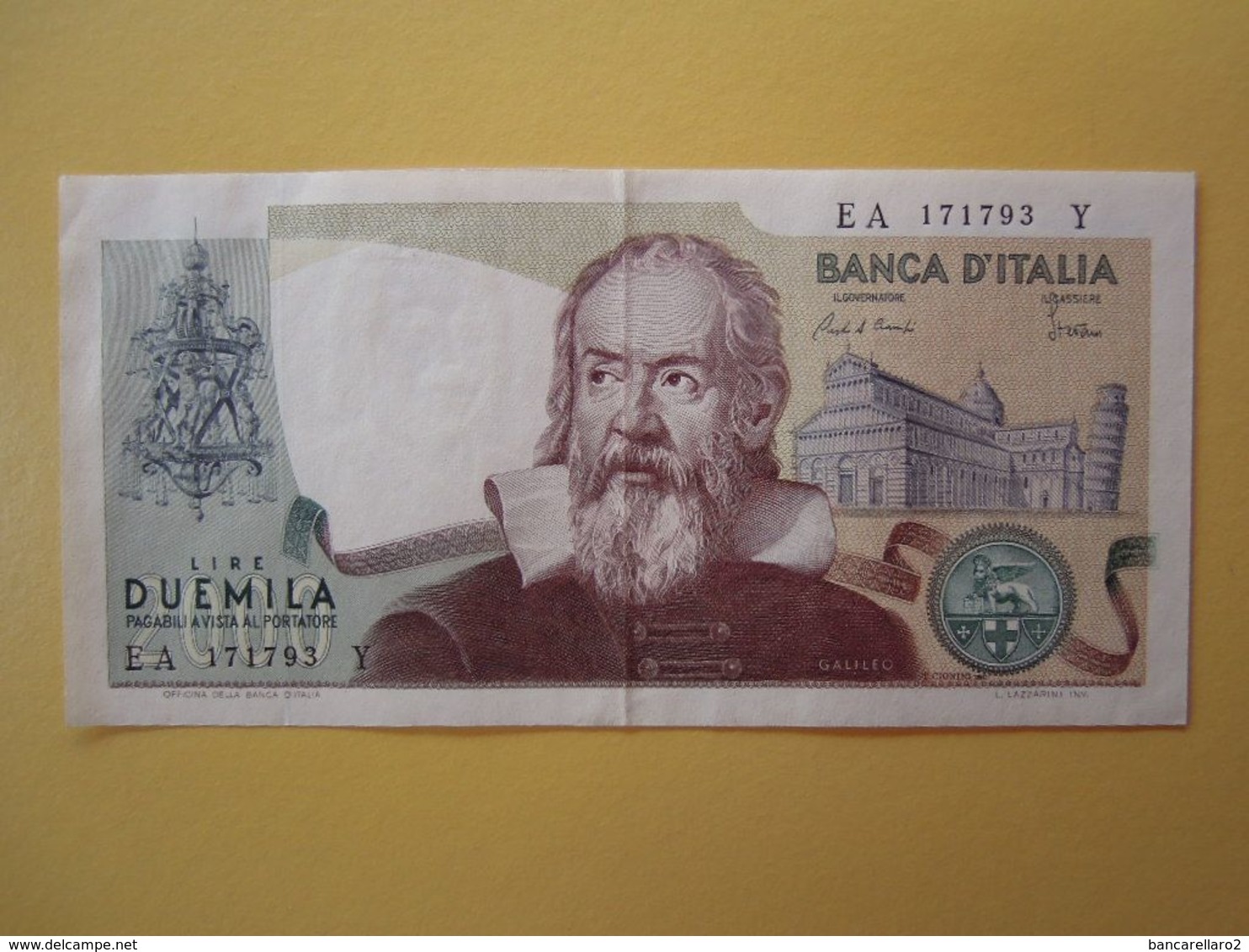 2000 LIRE  GALILEO  - Banconota SPLENDIDA Super - 2.000 Lire
