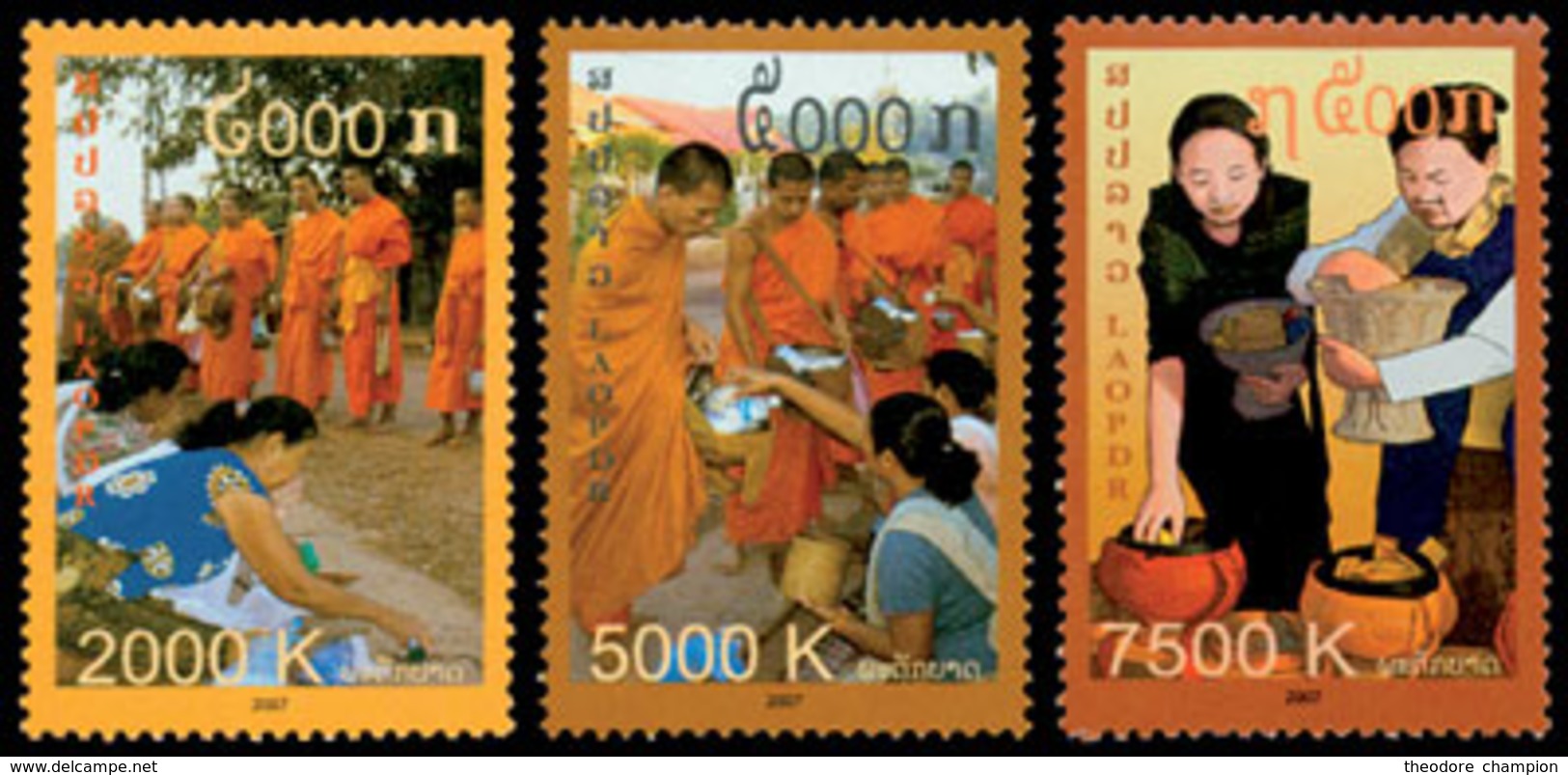 LAOS Festival Takbat 07 3v Neuf ** MNH - Laos