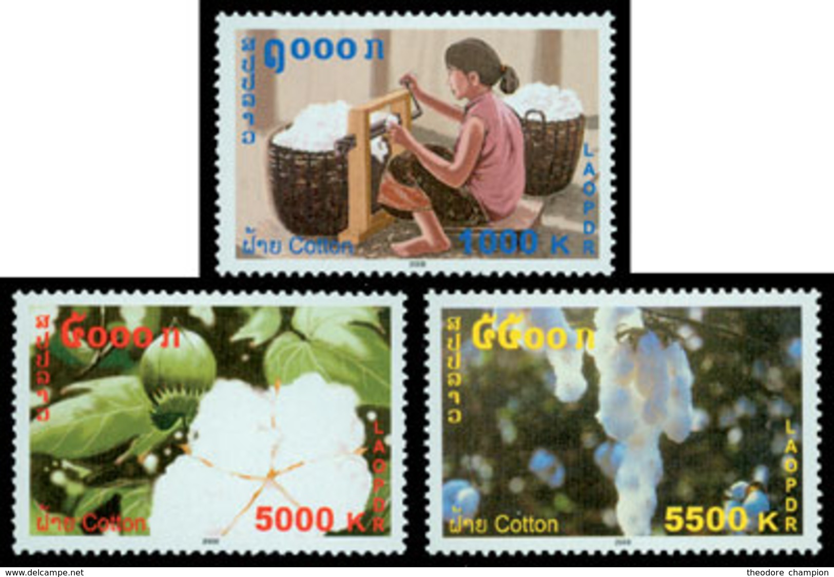 LAOS Coton - 2008 3v Neuf ** MNH - Laos