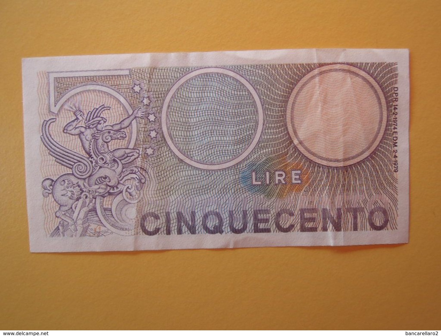 500 LIRE  TESTA DI MERCURIO  - Banconota Buone Condizioni - 500 Lire