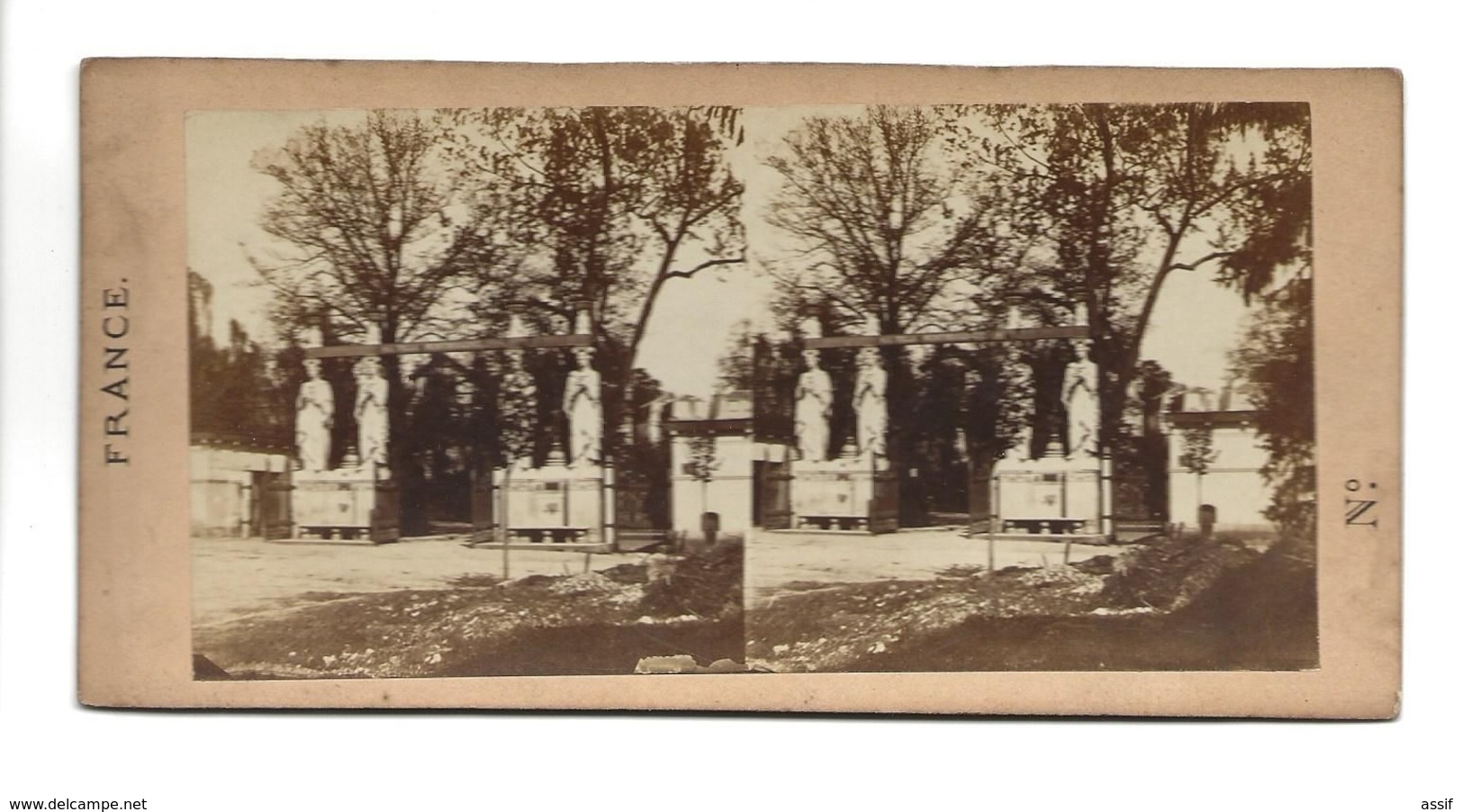 PARIS VILLA MONTMORENCY PHOTO STEREO CIRCA 1860 /FREE SHIPPING R - Stereoscopio