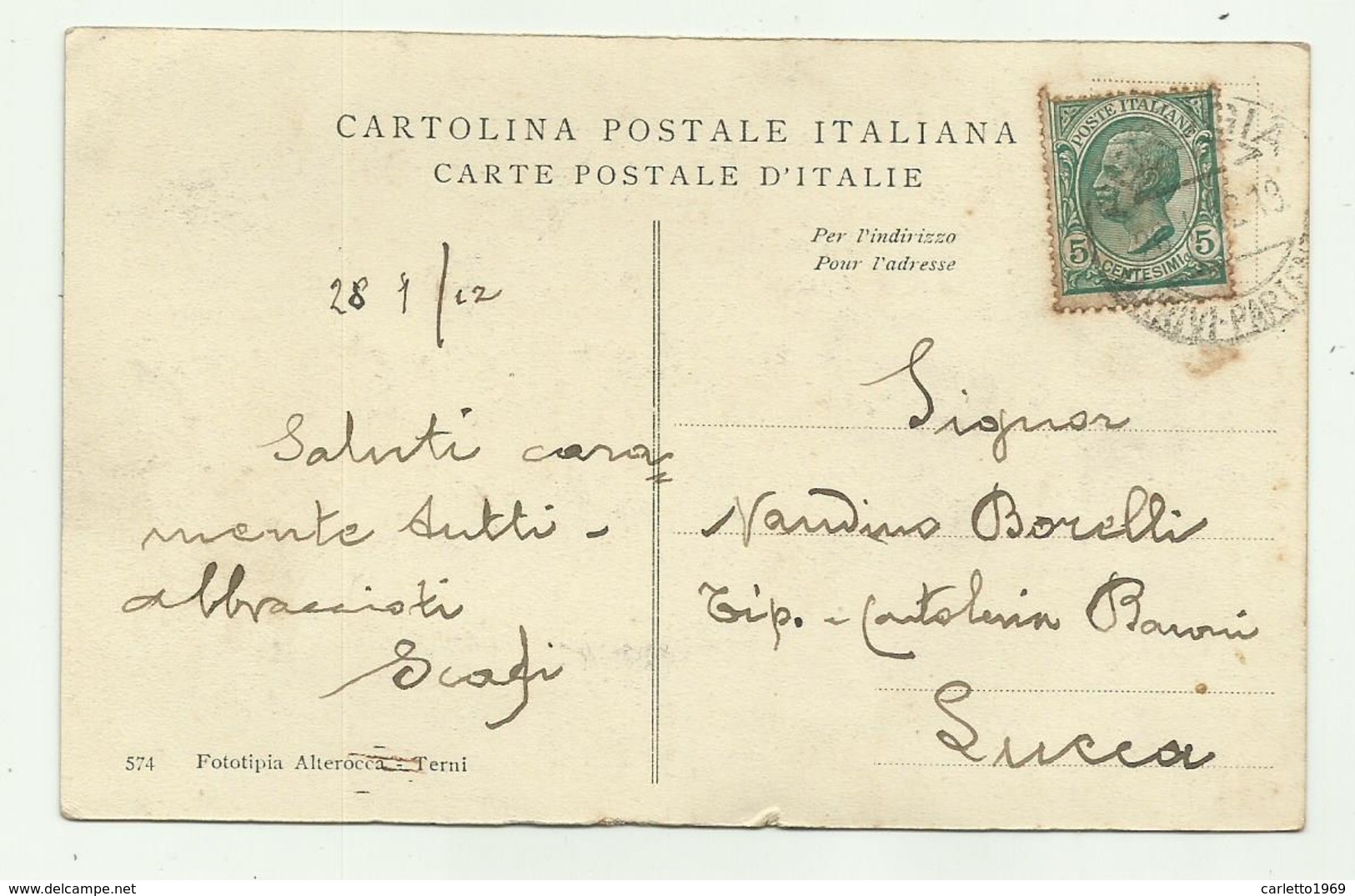 CIVITAVECCHIA - PIAZZA VITTORIO EMANUELE  1919   VIAGGIATA FP - Civitavecchia