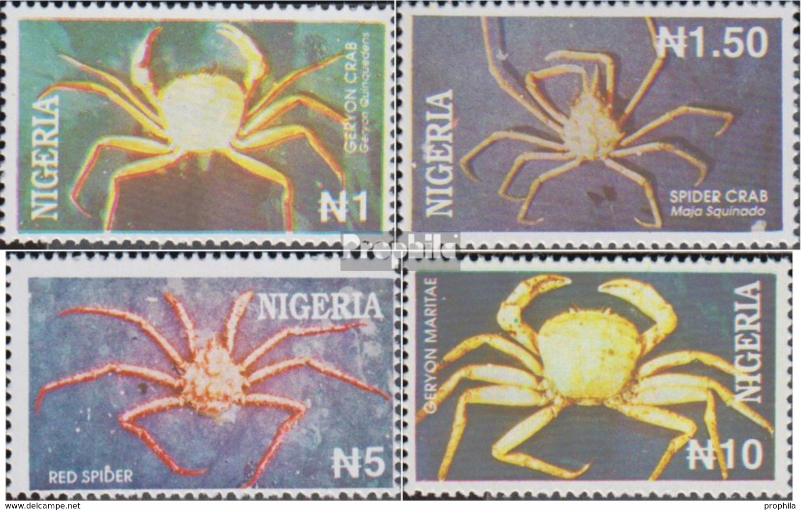 Nigeria 633-636 (kompl.Ausg.) Postfrisch 1994 Krebstiere - Nigeria (1961-...)
