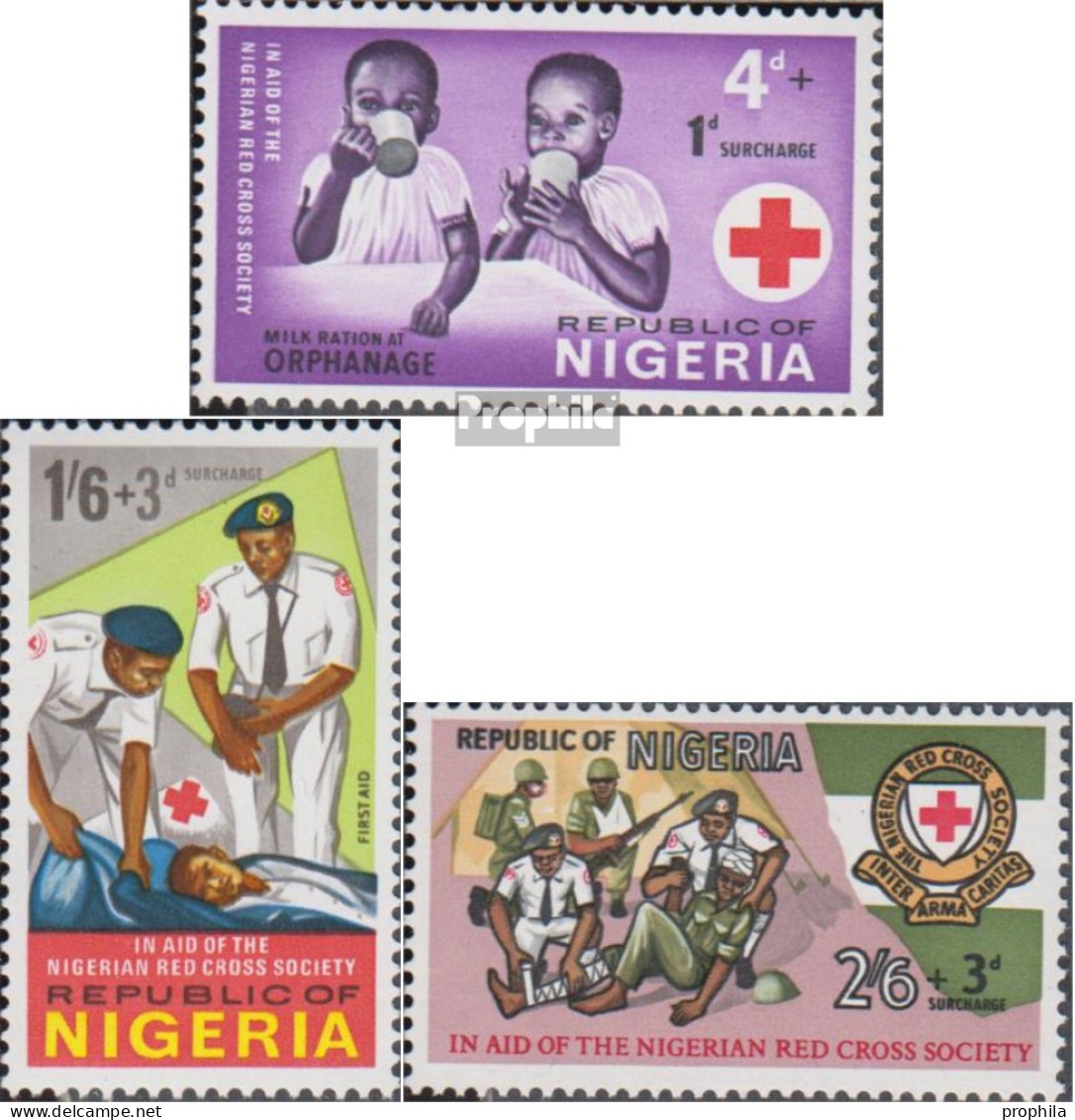 Nigeria 198-200 (kompl.Ausg.) Postfrisch 1966 Rotes Kreuz - Nigeria (1961-...)