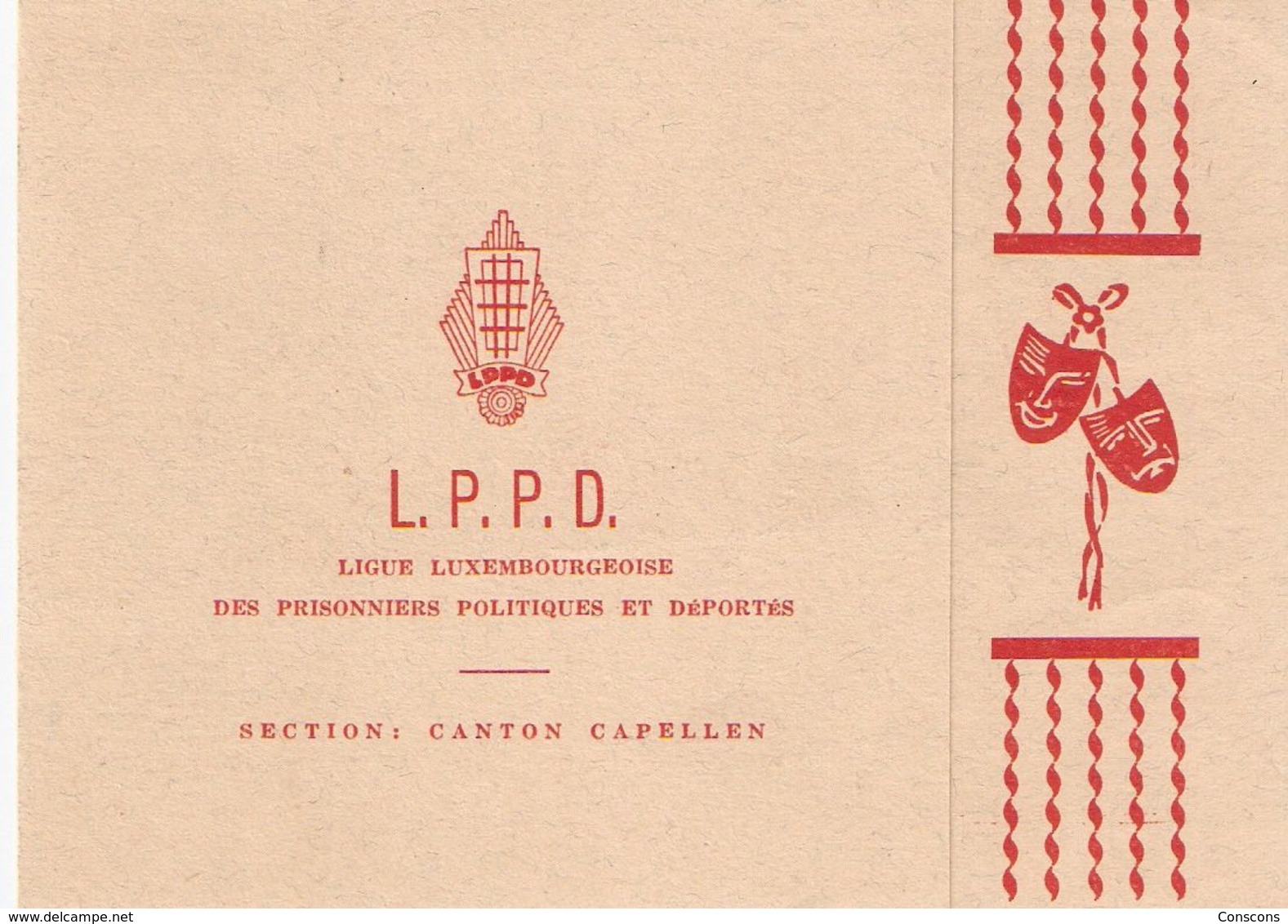 Invitation  Du L.P.P.D. Pour MASKEBAL à Kleinbettingen Du 09.03.1957 - Altri & Non Classificati