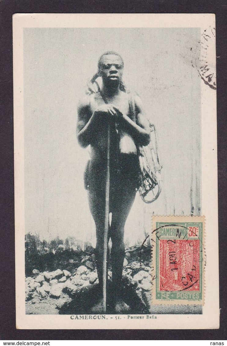 CPA Cameroun Type Ethnic Circulé Afrique Noire Porteur Bafia - Kamerun