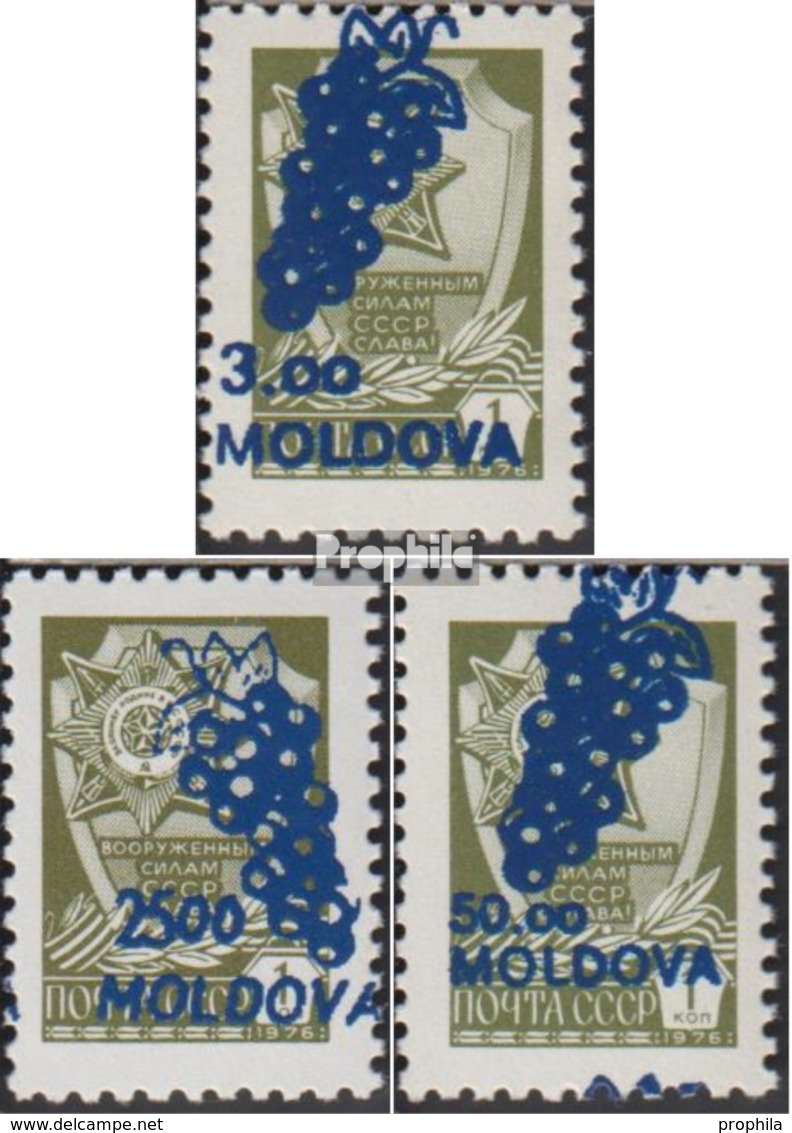 Moldawien 98I-100I (kompl.Ausg.) Postfrisch 1994 Aufdruckausgabe - Moldavie