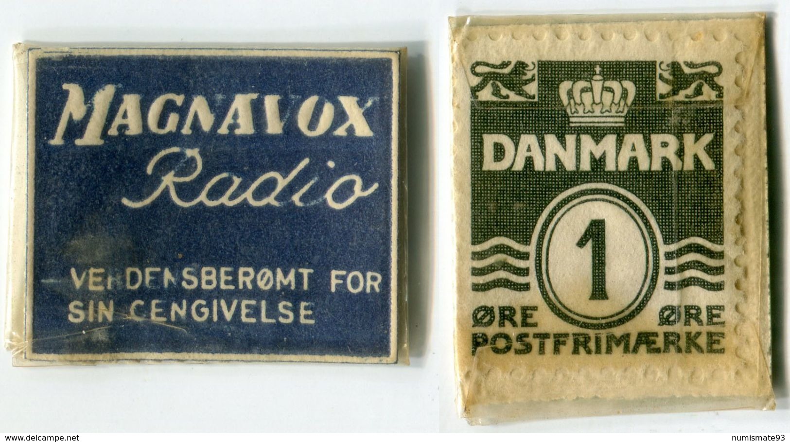 N93-0628 - Timbre-monnaie - Danemark - Magnavox Radio - 1 Ore - Kapselgeld - Encased Stamp - Monedas / De Necesidad
