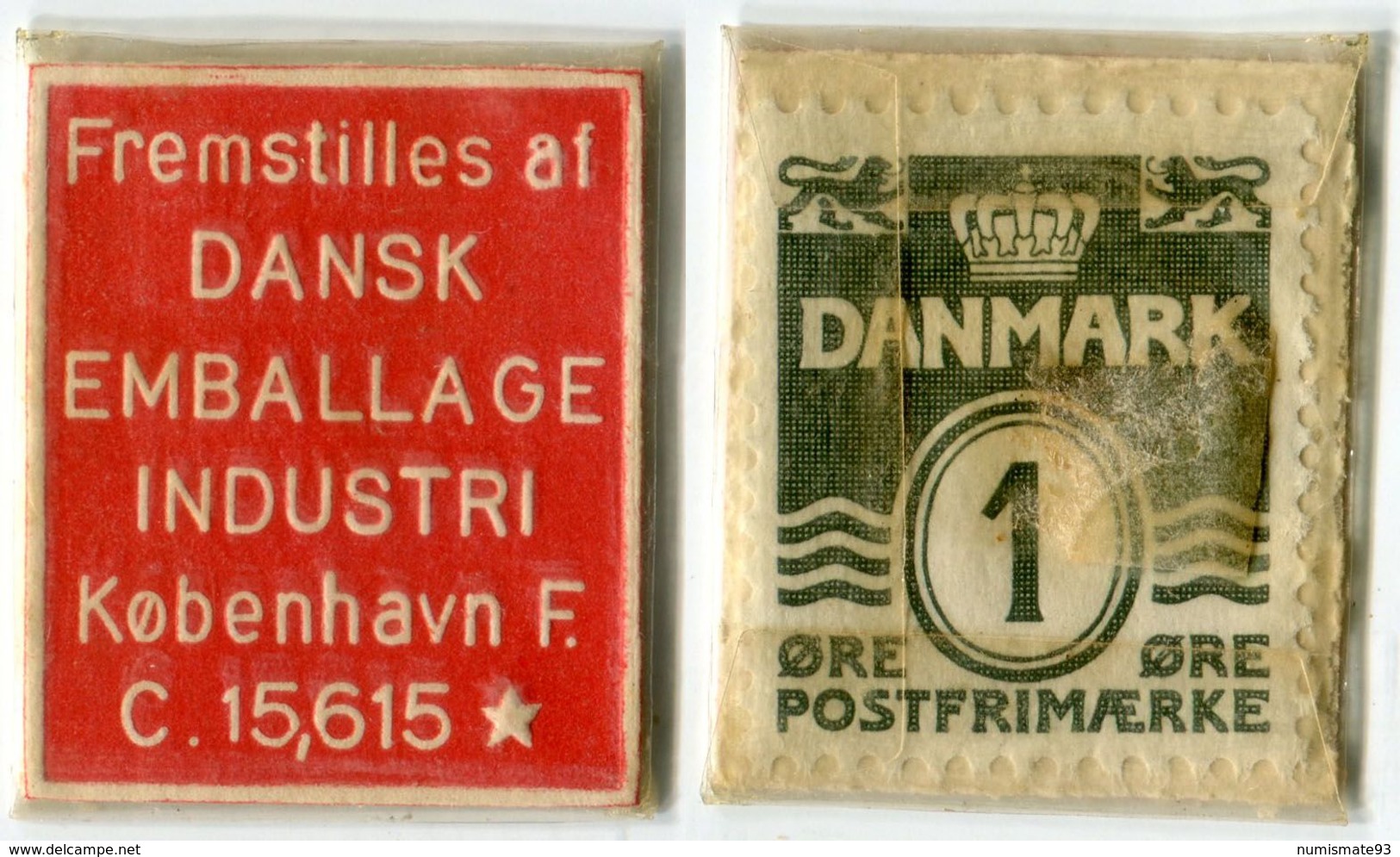 N93-0631 - Timbre-monnaie - Danemark - Dansk Emballage Industri - 1 øre - Kapselgeld - Encased Stamp - Monetary /of Necessity