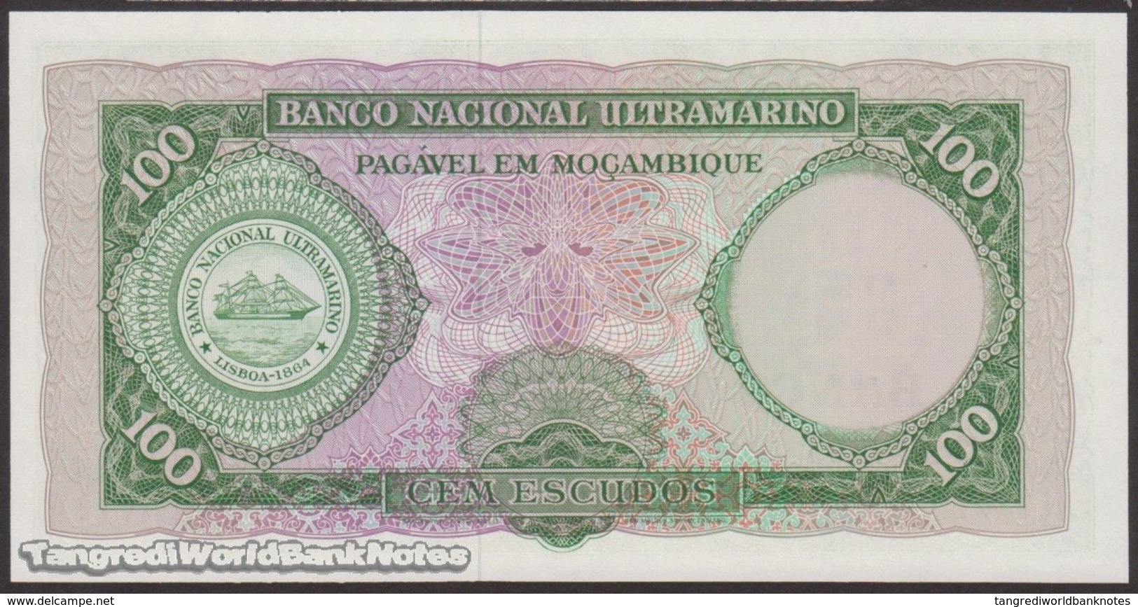 TWN - MOZAMBIQUE 117a - 100 Escudos 27.3.1961 (1976) Prefix C UNC - Mozambique