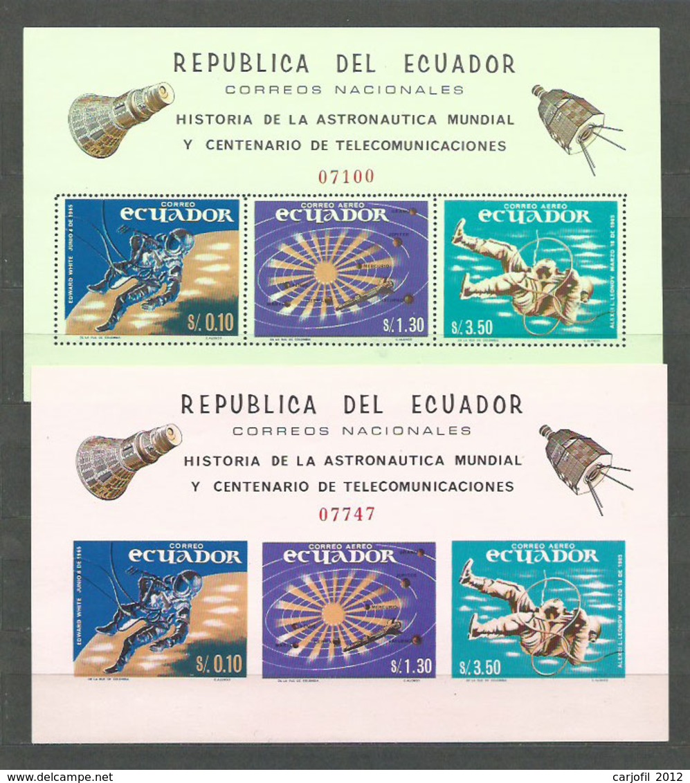 Ecuador - Hojas Lollini 2949E 4/5 ** Mnh Astro - Ecuador