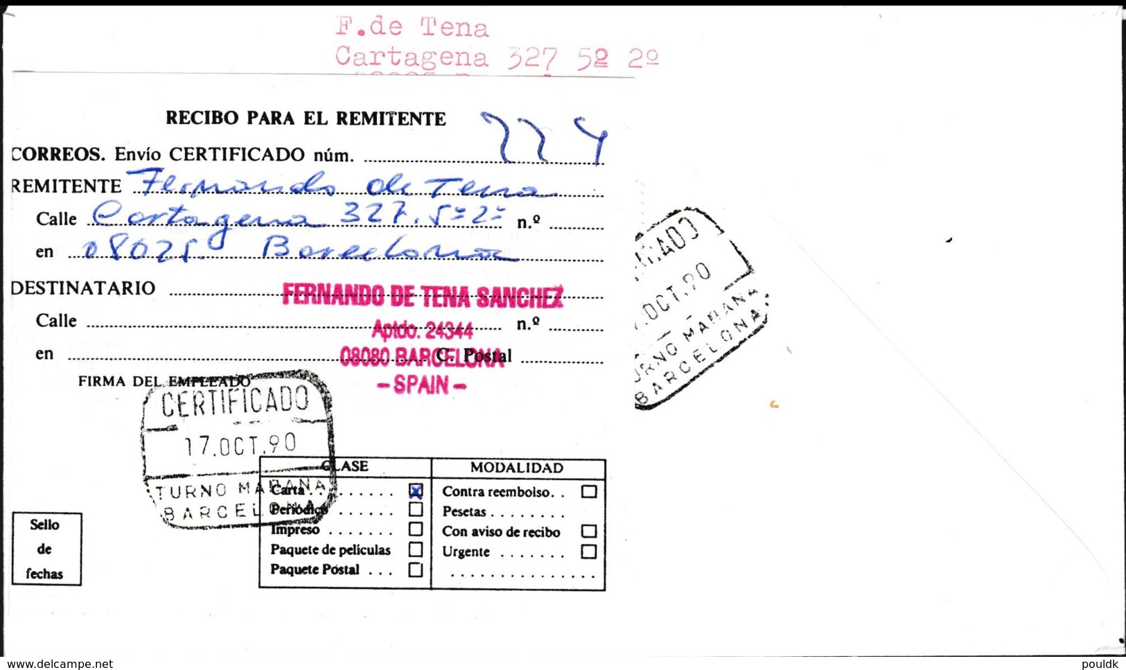 Spain Registered FDC 1992 Barcelona Olympic Games W/Proof Of Shipment (G89-68) - Verano 1992: Barcelona