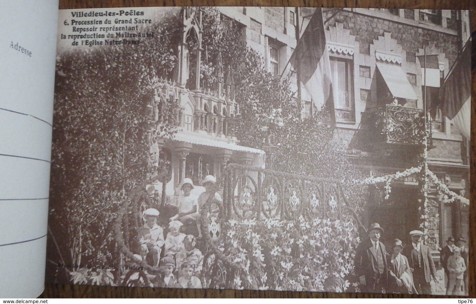 50 Manche CPA Livret Carnet 15 Cartes Villedieu Les Poeles Procession Du Grand Sacre Librairie Esnol Desrues - Villedieu