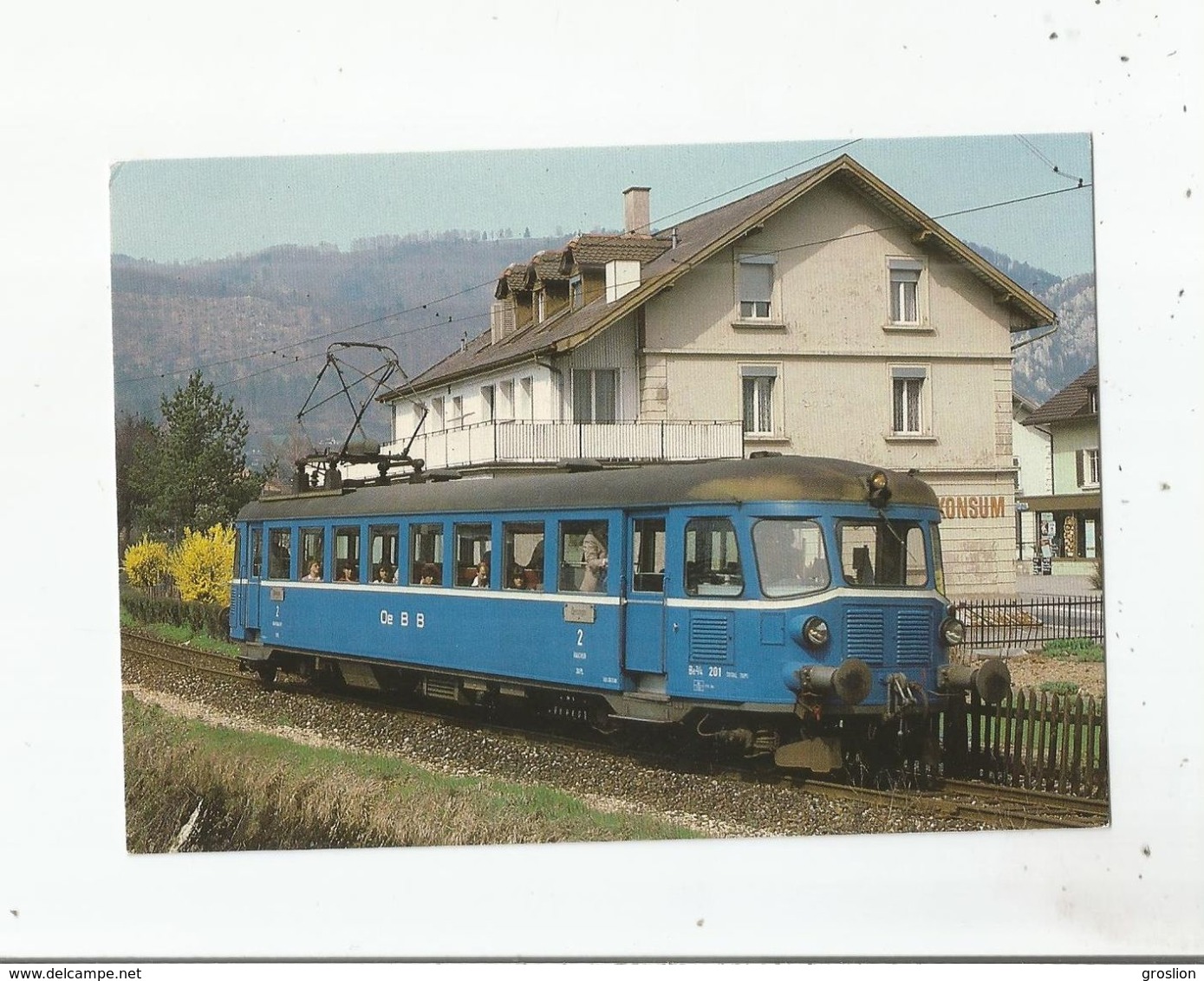 KLUS 17 4 1982. OENSINGEN- BALSTHAL -BAHN (OeBB) ELEKTRISCHER TRIEBWAGEN Be 2/4 201 - Balsthal