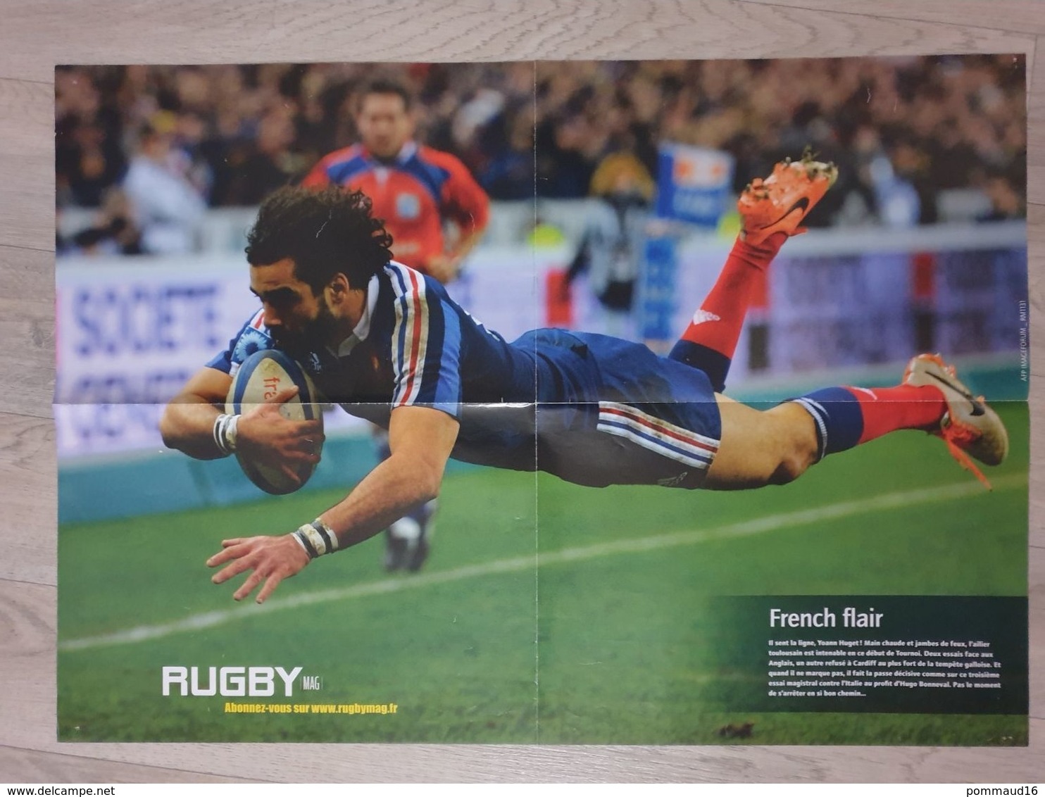 Poster French Flair Yoann Huget - Rugby Mag - Rugby