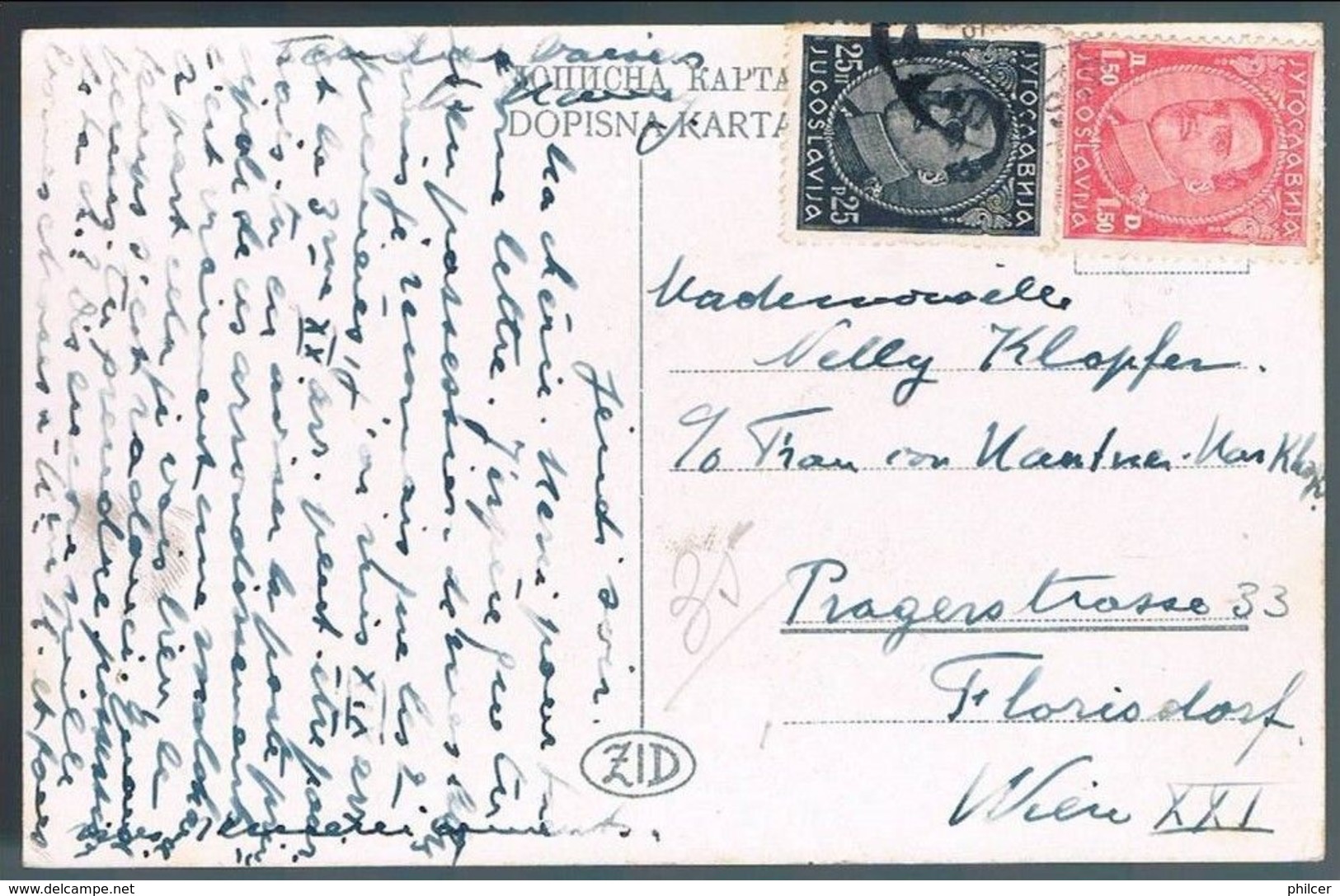 Jugoslavia, 1936, Post Card For Florisdorf - Covers & Documents