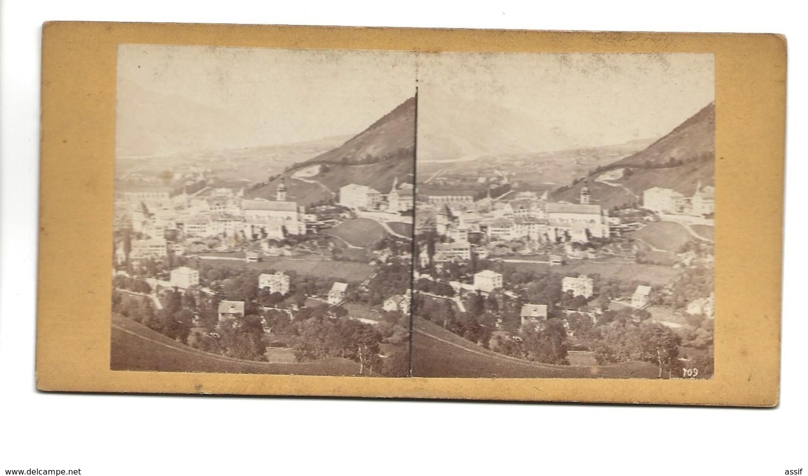 SUISSE COMMUNE DE  COIRE  PHOTO STEREO CIRCA 1860 /FREE SHIPPING R - Stereo-Photographie