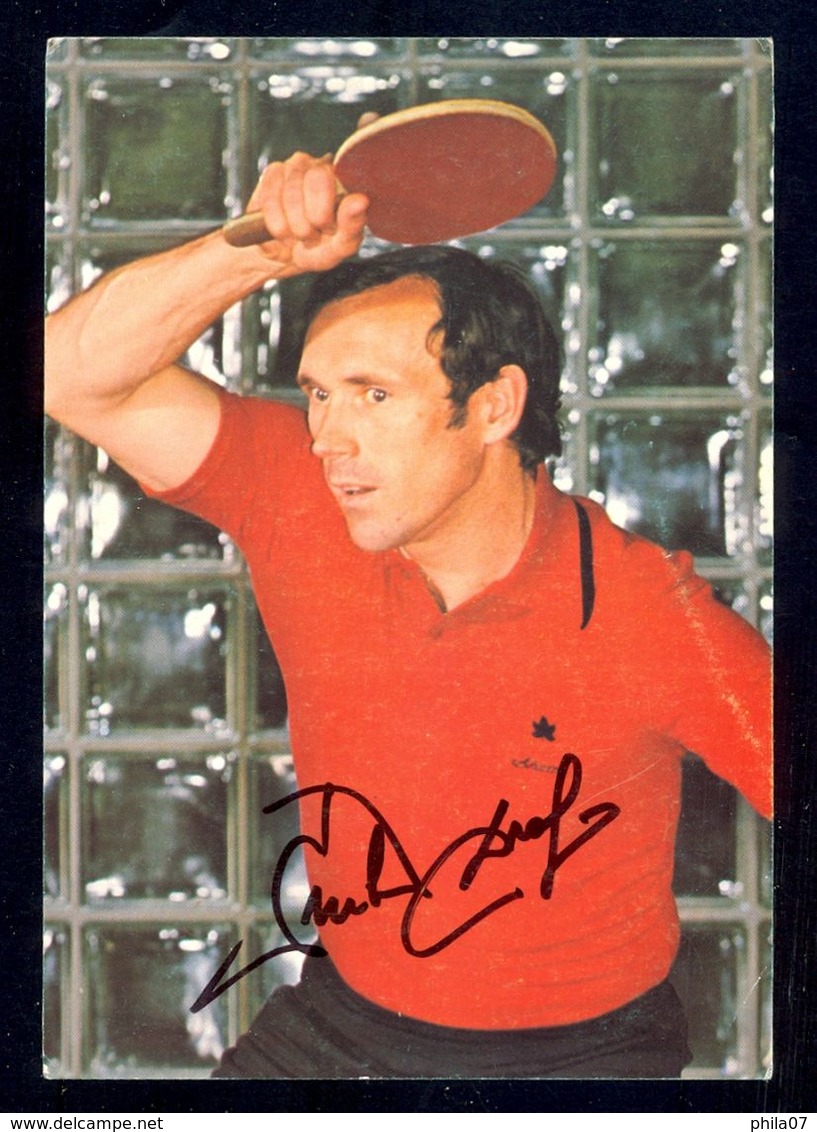 TABLE TENNIS - Dragutin Surbek Table Tennis Player, Card With Authograph. - Tennis De Table