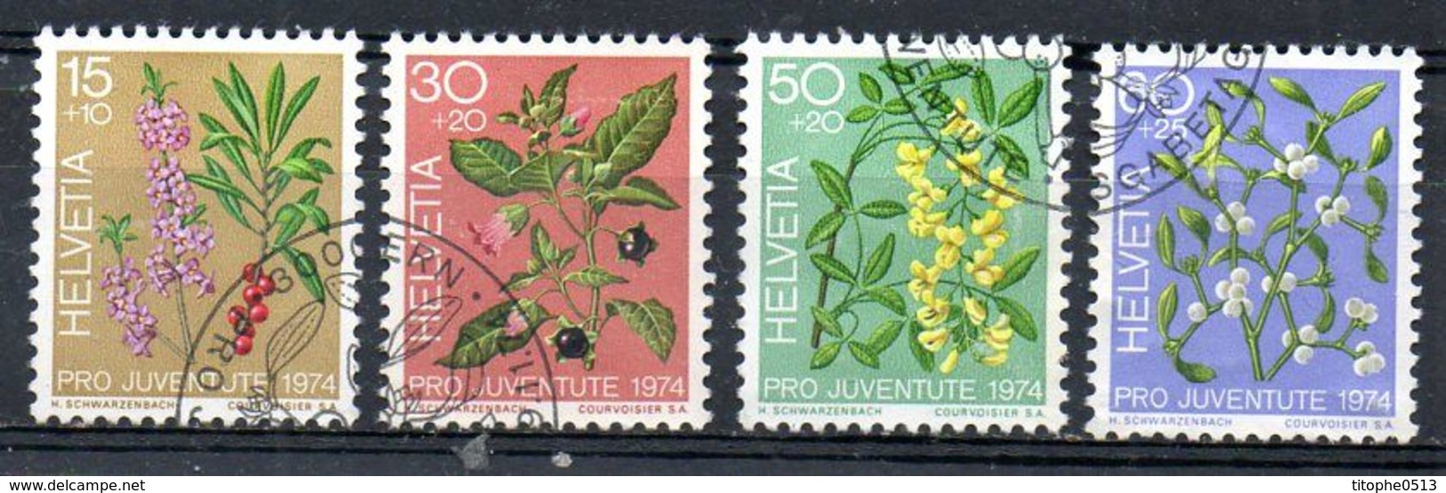 SUISSE. N°972-5 Oblitérés De 1974. Plantes Vénéneuses. - Giftige Planten