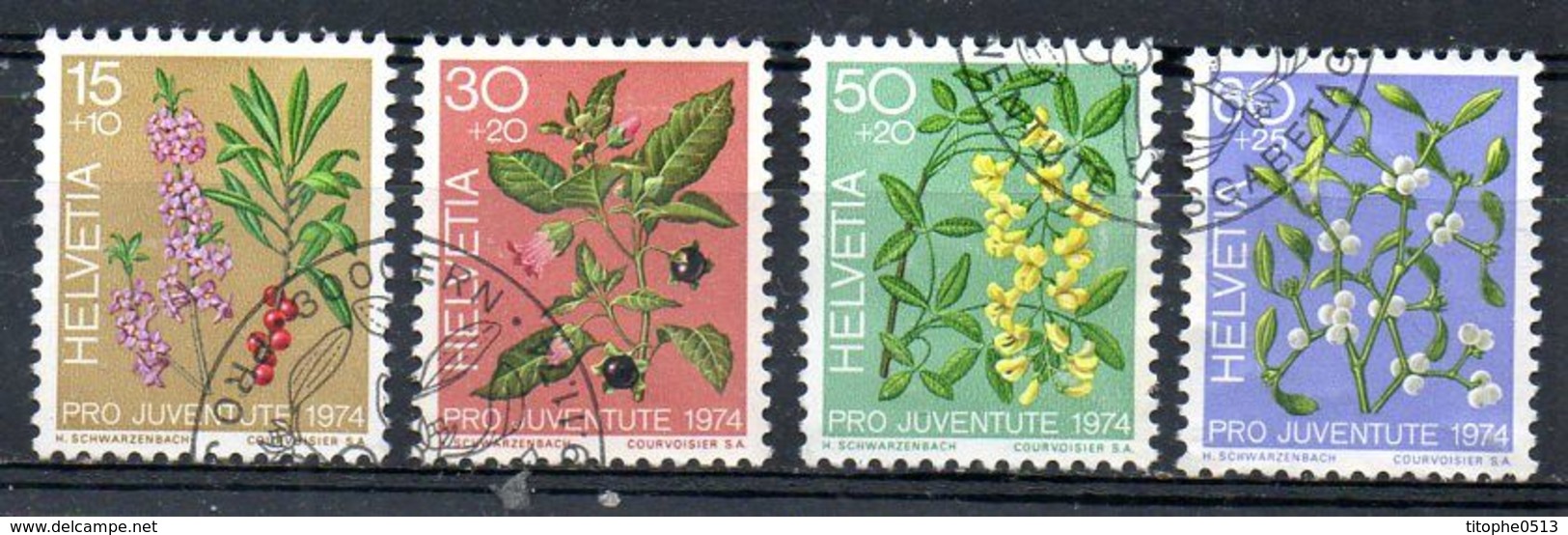 SUISSE. N°972-5 Oblitérés De 1974. Plantes Vénéneuses. - Giftige Pflanzen