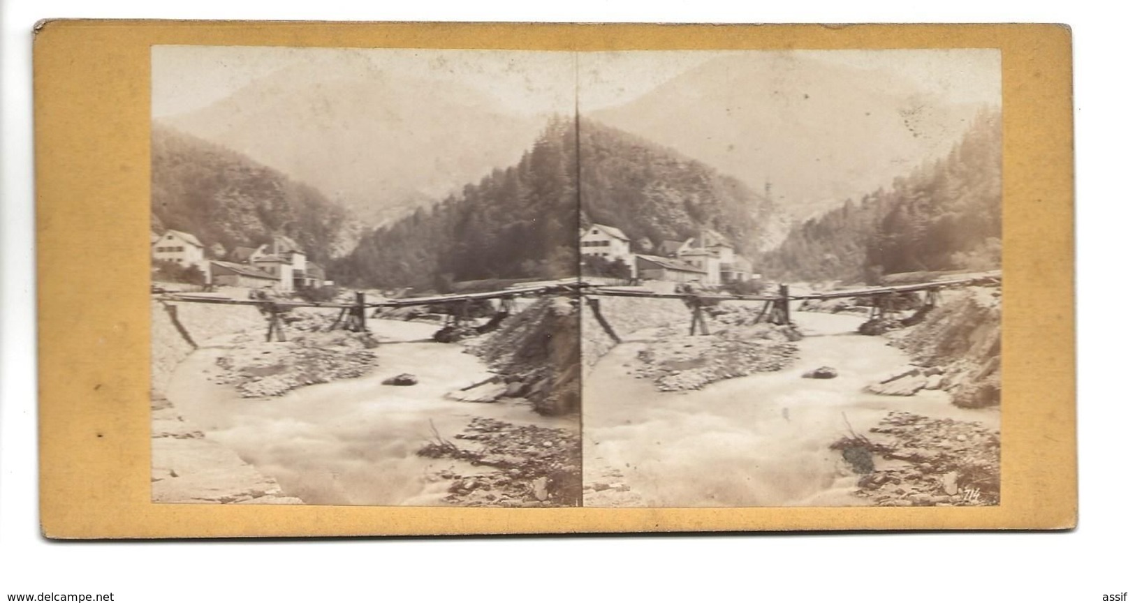 SUISSE SCHANFIGG PHOTO STEREO CIRCA 1860 /FREE SHIPPING R - Stereoscopic