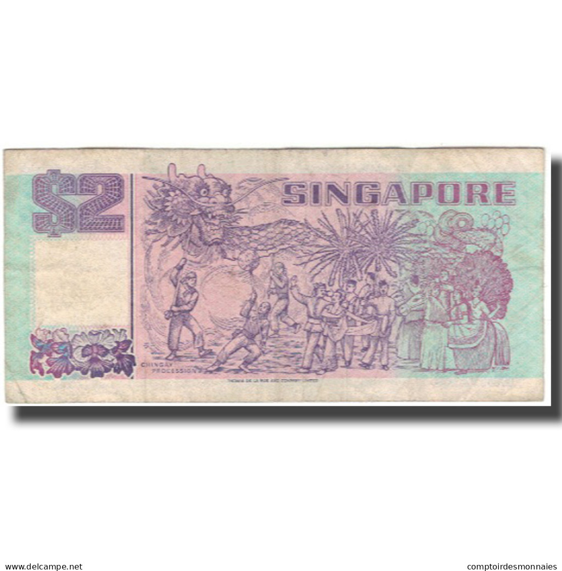 Billet, Singapour, 2 Dollars, KM:37, B - Singapour