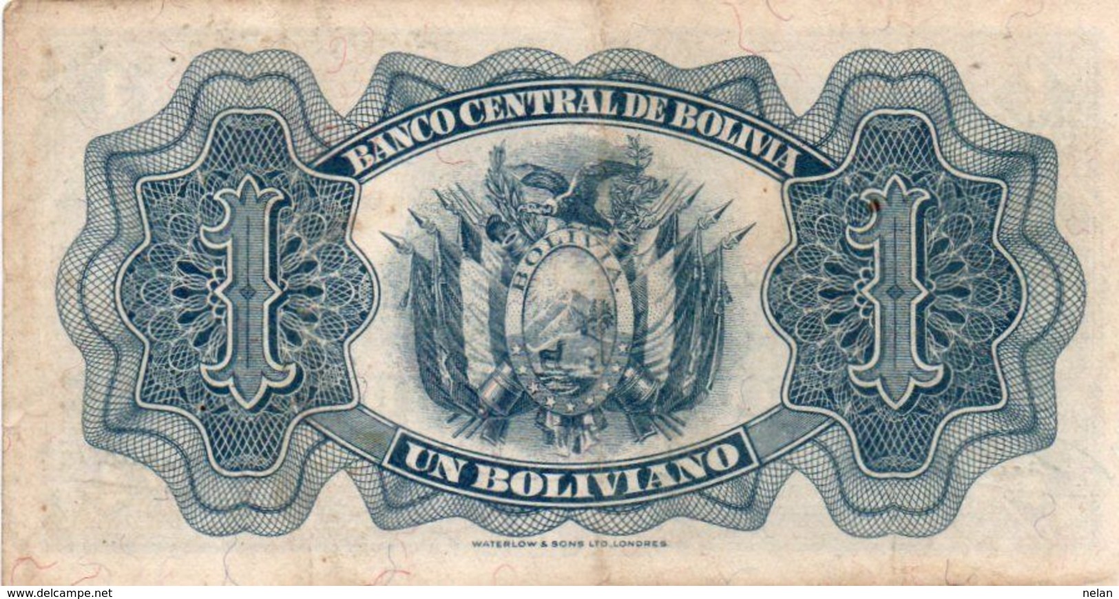 BOLIVIA 1 BOLIVIANO 1928 P-128a5  Xf+aUNC  SERIE  T4 - Bolivia