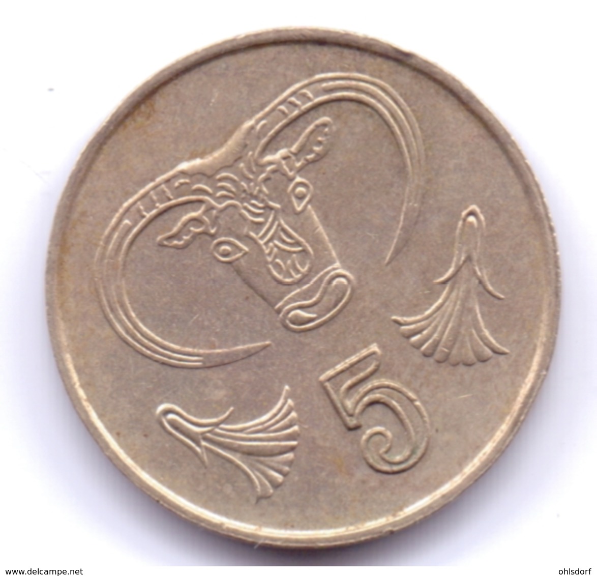 CYPRUS 1987: 5 Cents, KM 55.2 - Zypern