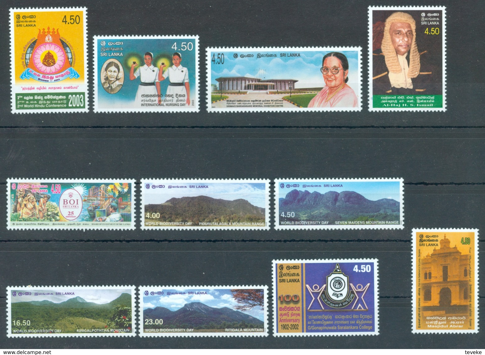 SRI LANKA/CEYLON 2003 00 - Michel Nr. 1370-1449 + BL 90-93 - MNH ** - YEARSET - Sri Lanka (Ceylon) (1948-...)