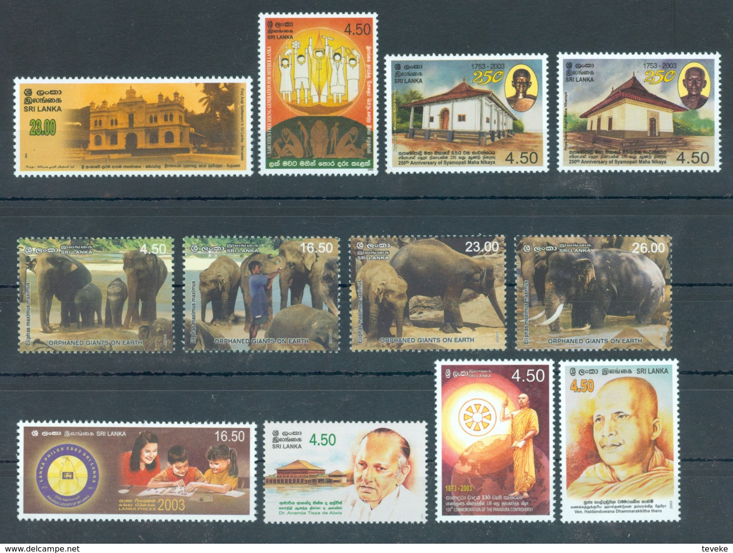 SRI LANKA/CEYLON 2003 00 - Michel Nr. 1370-1449 + BL 90-93 - MNH ** - YEARSET - Sri Lanka (Ceylon) (1948-...)