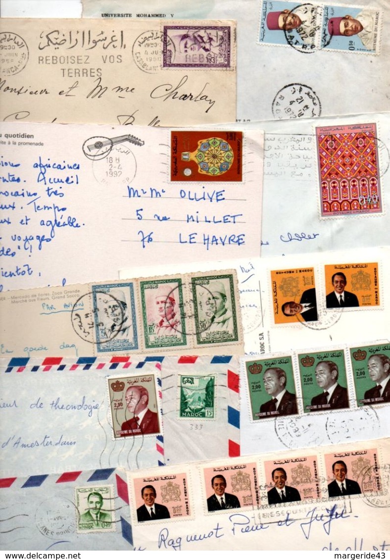 MAROC LOT DE LETTRES DIVERSES - POIDS 760 GRAMMES - Lots & Kiloware (mixtures) - Max. 999 Stamps