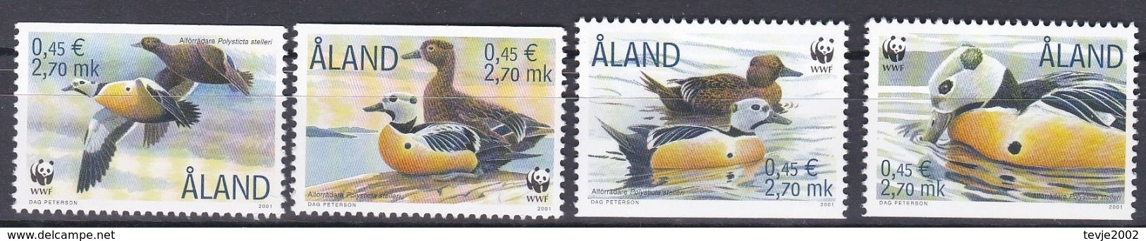 Tr_ Aland 2001 - Mi.Nr. 183 - 186 - Postfrisch MNH - Tiere Animals Vögel Birds Enten Ducks - Canards