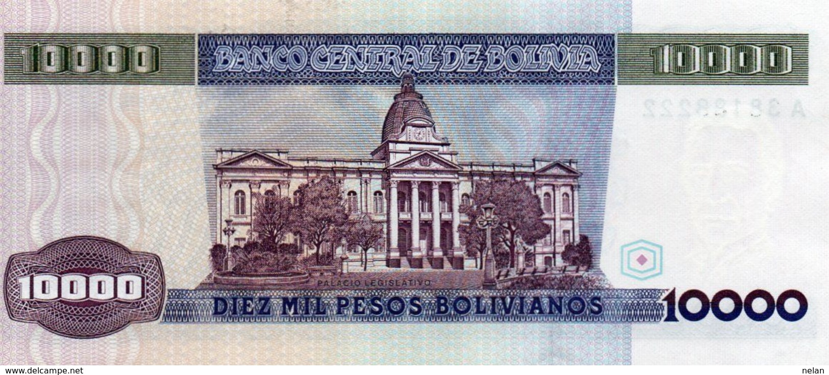 BOLIVIA 10000 PESOS BOLIVIANOS 1984 P-169a UNC - Bolivie