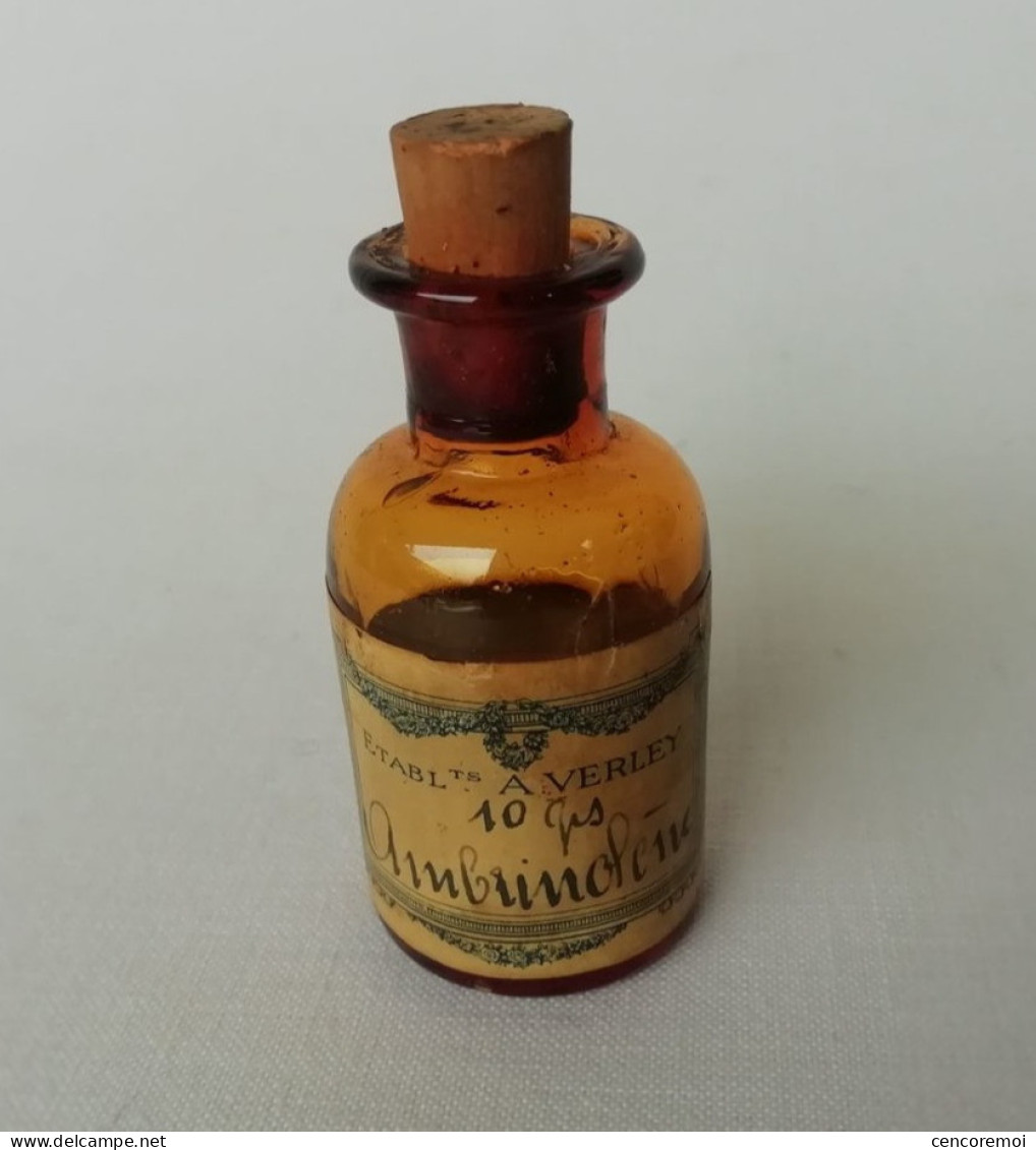 Flacon D'essence De Parfum établissements Verley, Ambrinolène, 10 Grammes - Flacons (vides)