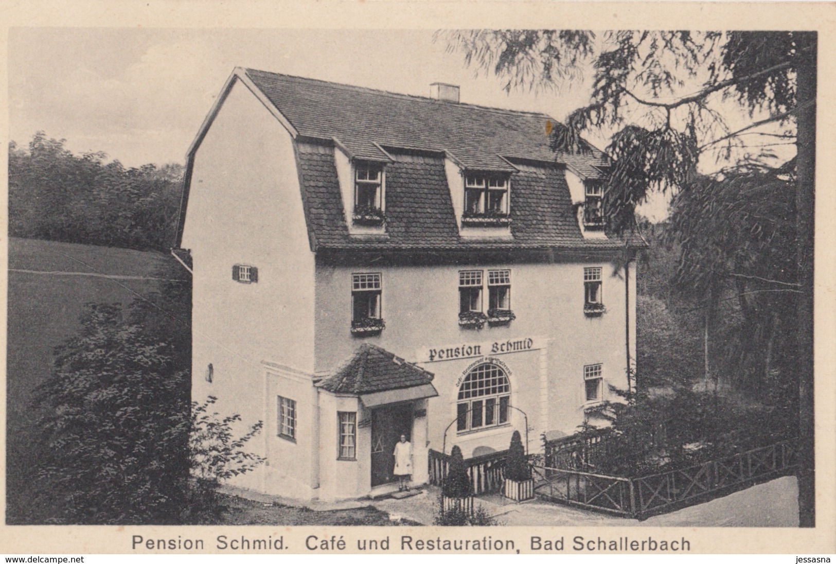 AK - OÖ - Bad Schallerbach - Pension SCHMID - Cafe Und Restauration - 1927 - Bad Schallerbach