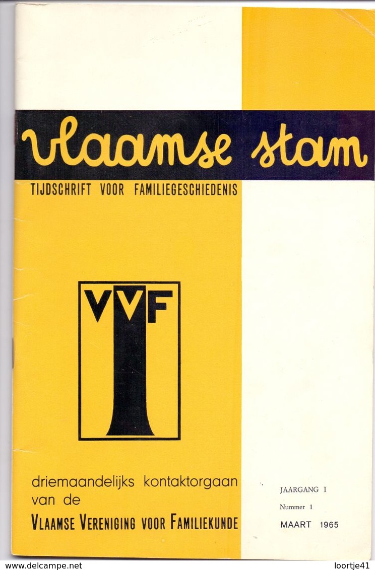 Tijdschrift Voor Familiegeschiedenis - Vlaamse Stam - Jg. 1 N° 1 - 1965 - Kwartierstaat A. Rodenbach Roeselare - History