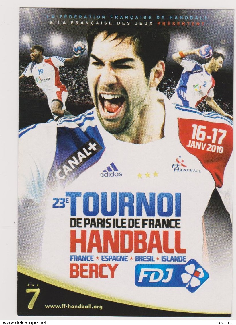 Ed Cart'com Handball Tournoi Paris Bercy Karabatic Nicolas - CPM 10,5x15 TBE 2010 Neuve - Handball