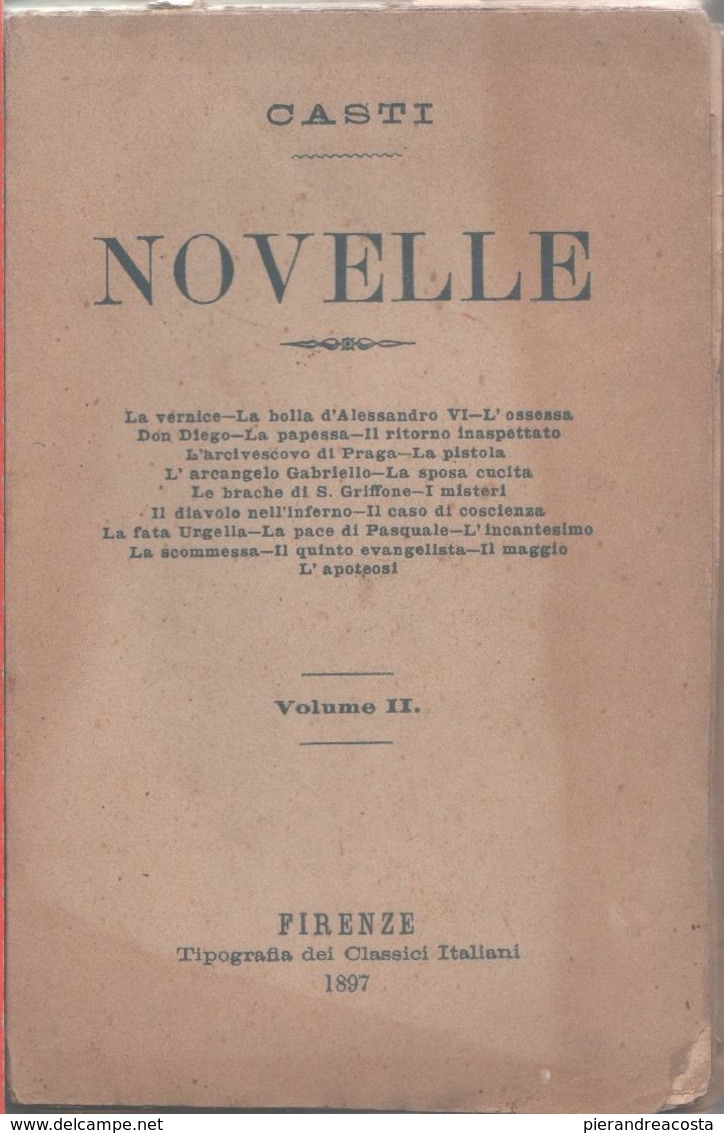 Novelle. II Vol. - Giambattista Casti - Libri Antichi