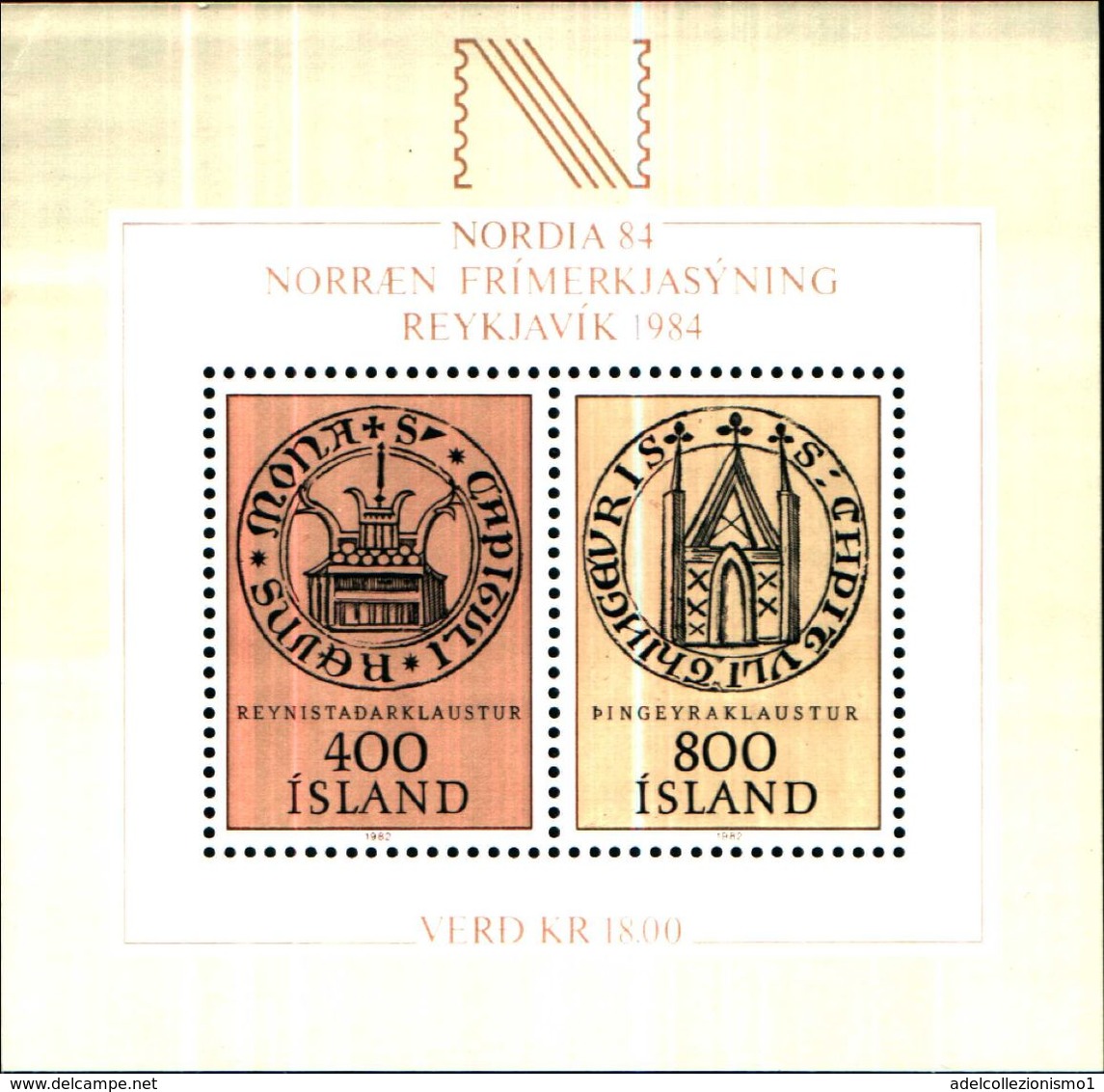 19243B) ISLANDA NORDIA84 BF N.4  MNH**- - Collections, Lots & Séries