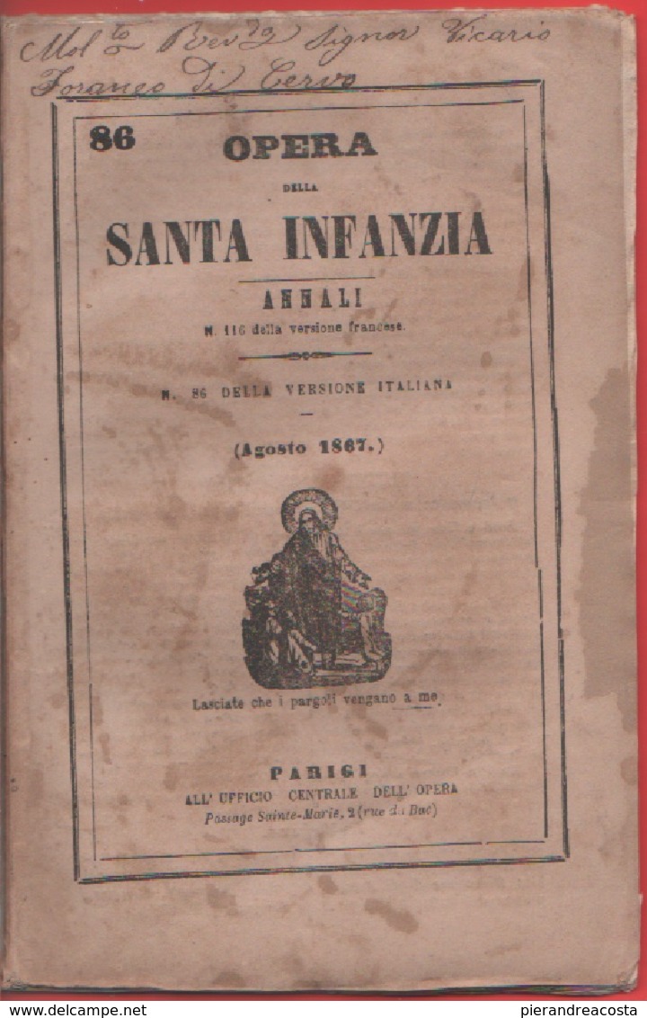 Opera Della Santa Infanzia. Annali N. 86, Agosto 1886 - Libri Antichi