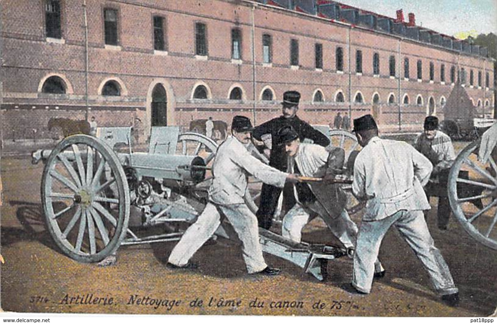 MILITARIA ** Lot De 4 Cartes ** ( Scènes De Casernes ) Infanterie Artillerie - Jolies CPA Colorisées - France - Autres & Non Classés