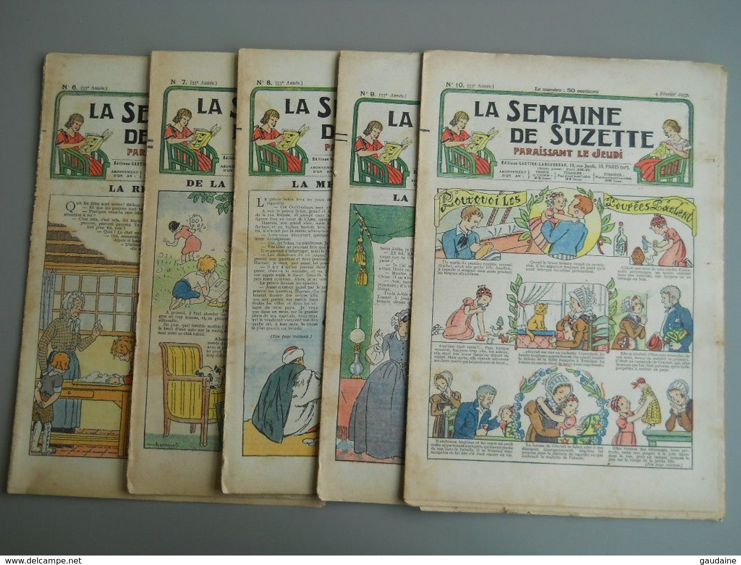 La Semaine De SUZETTE - 1937 - LOT DE 5 N° - N°6 N°7 N°8 N°9 N°10 - La Semaine De Suzette