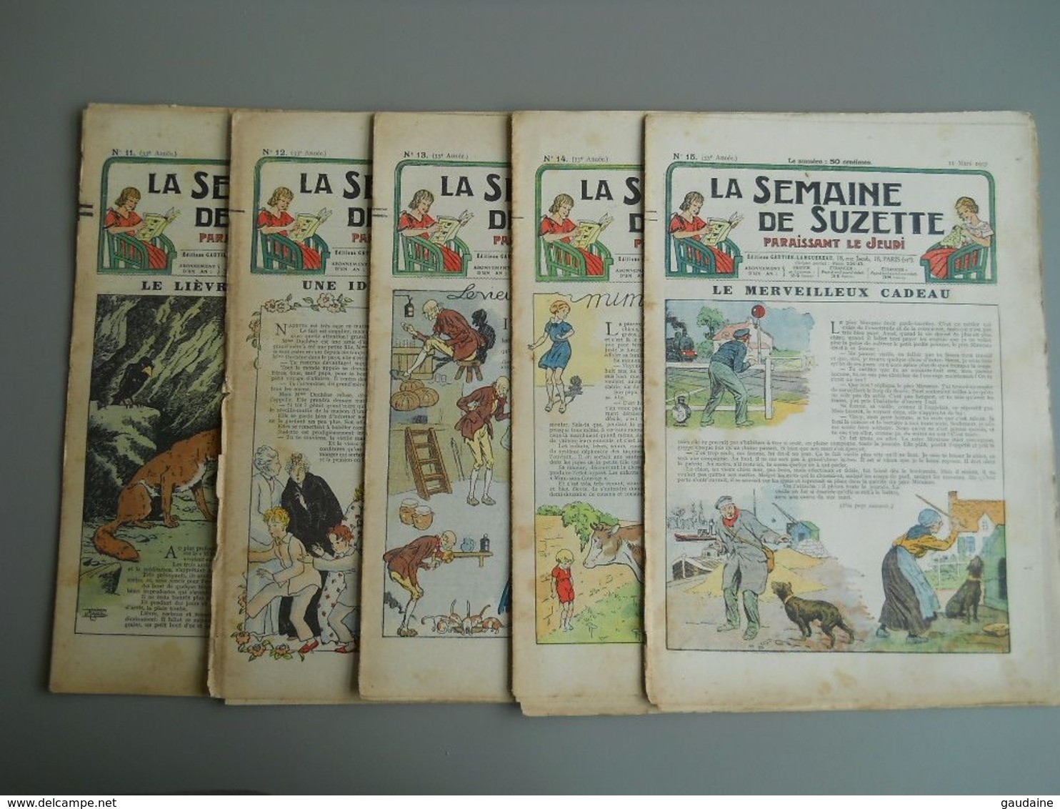 La Semaine De SUZETTE - 1937 - LOT DE 5 N° - N°11 N°12 N°13 N°14 N°15 - La Semaine De Suzette