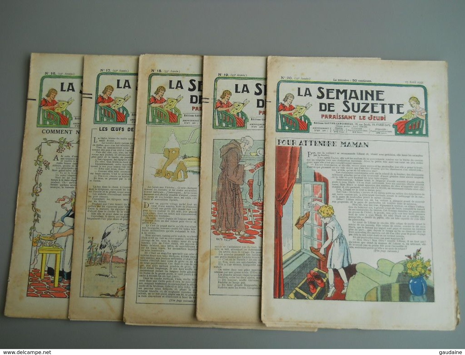 La Semaine De SUZETTE - 1937 - LOT DE 5 N° - N°16 N°17 N°18 N°19 N°20 - La Semaine De Suzette