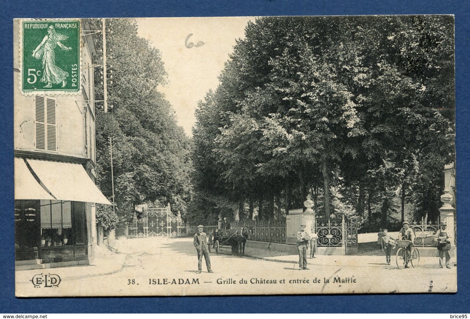 France - Carte Postale - L'Isle Adam - Grille Du Château Et Entrée De La Mairie - L'Isle Adam