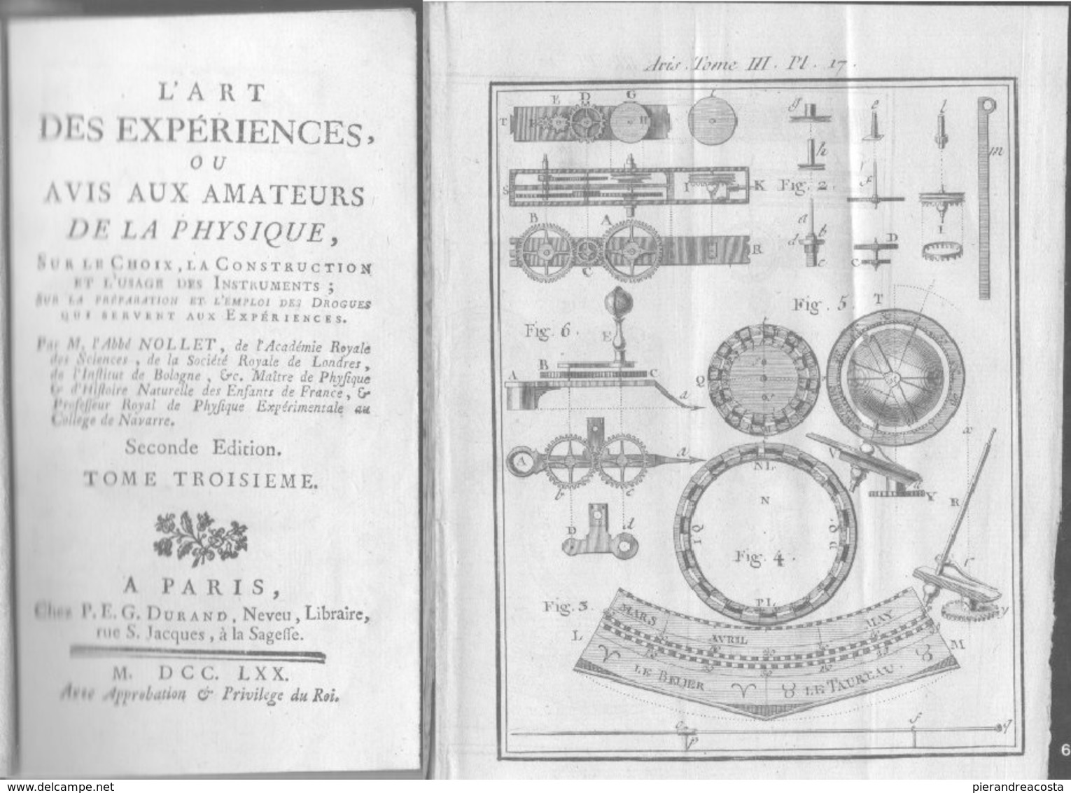 L'art Des Expèriences, Ou Avis Aux Amateurs De La Physique... (III Volume) - Libri Antichi